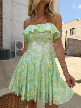 SAGE THE LABEL | Seaglass Mini Dress Green