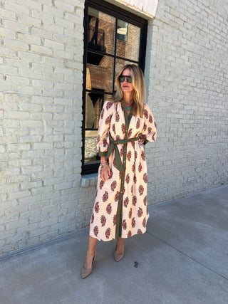 Entro | Botanical Falls Midi Dress