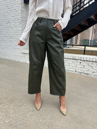 Baylor Olive Pleather Barrels