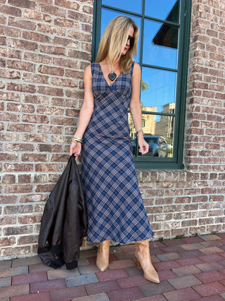 NEEDii | The Penny Patchwork Dress Navy