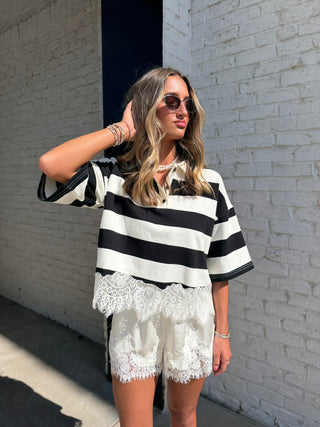 The Sutton Lace Polo