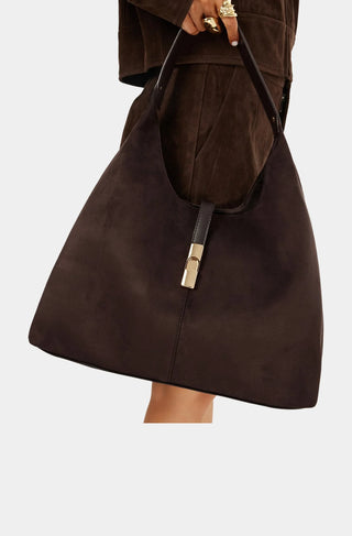 Billini | Lamarr Shoulder Bag Chocolate Suede