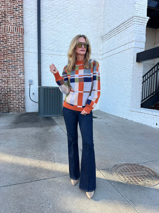 THML | Lina Colorblocked Knit Sweater