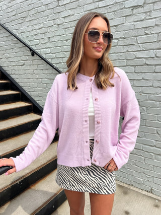 Everyday Knit Cardigan Lilac