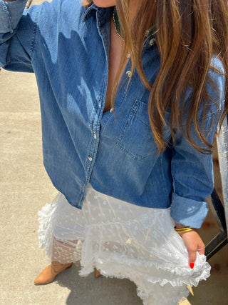 Z Supply | Atwood Denim Shirt Medium Indigo