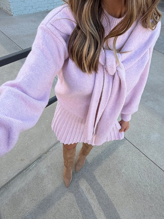 Brushed Knit Sweater Set Blush
