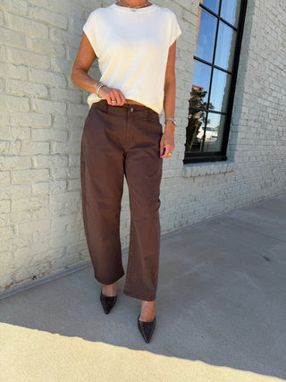Sophie Barrel Pant Umber