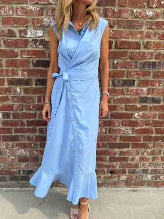 Oh Sunny Day Tie Dress - Blue