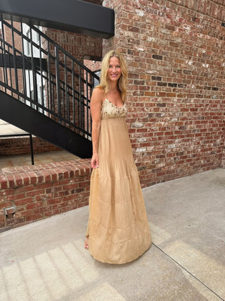 FORE COLLECTION| Genevieve Embellished Maxi