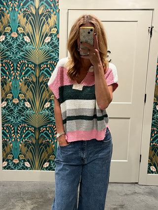 EESOME| The Mabry Sweater Knit Pink/Multi