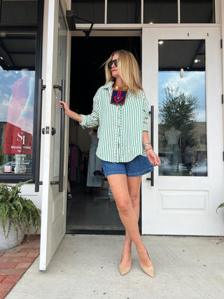 ENTRO | Greer Stripe Blouse