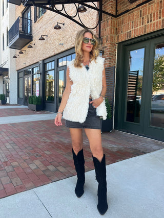 Sage The Label | Trailblazer Long Fur Vest White