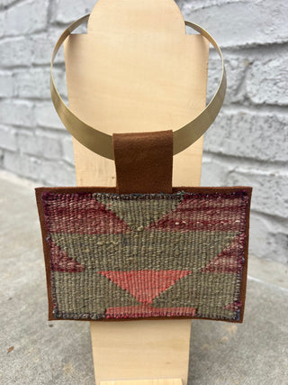 Orijinal | Kilim Pendant Necklace Brass v7