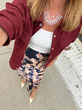 Dress Forum | Riverbend Pull On Skirt Western Navy