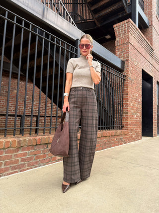 Olivaceous | Alani Mock Neck Knit Oatmeal