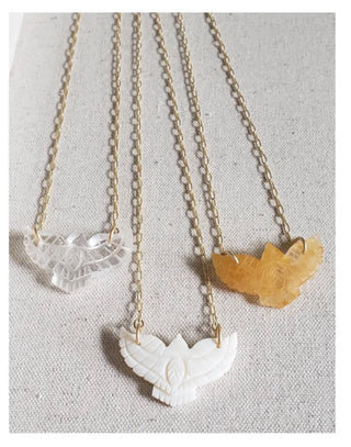 Amulet | Mini Carved Thunderbird Stone Necklace