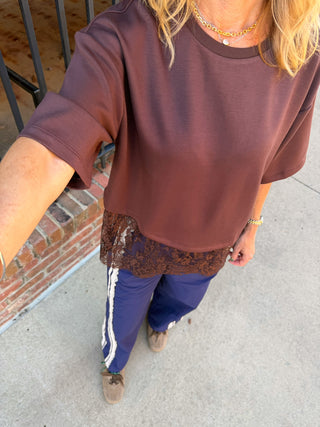 Lacey Days Boxy Basic Tee Brown