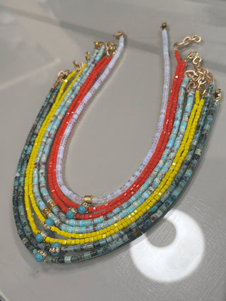 AMULET |Turq Layering Beads + Gold Spacer