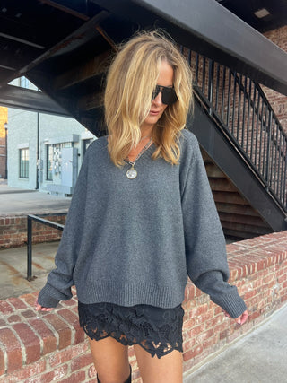 Z Supply | Eloise Sweater Charcoal Heather