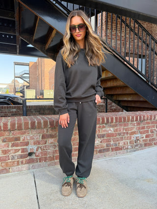 Z Supply Boyfriend Sweatshirt Ash Black