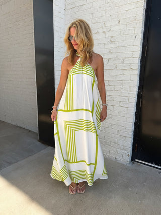 The Riviera Geo Maxi Dress