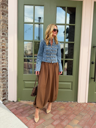 OLIVACEOUS | Ariana Balloon Pants Chestnut Brown