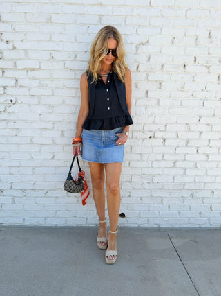 ENTRO | Lainey Tie Top Black