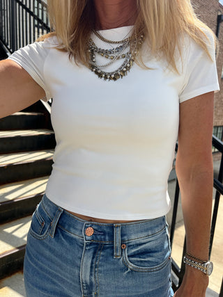 LE LIS | Basic Barb Top White