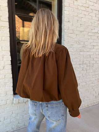Hailey Bomber Jacket Brown