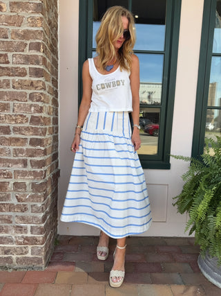REMINISCENCE | Yacht Club Midi Skirt