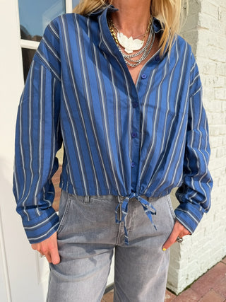 Between the Lines Button-Up