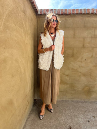 Sage The Label | Trailblazer Long Fur Vest White