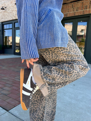 Z Supply | Marli Denim Leopard Pant Desert Tan