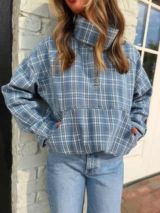 VERVET | Weekend Wander Plaid Quarter Zip Jacket