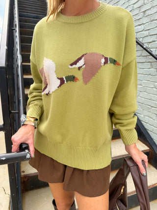 Kelly Duck Sweater Green