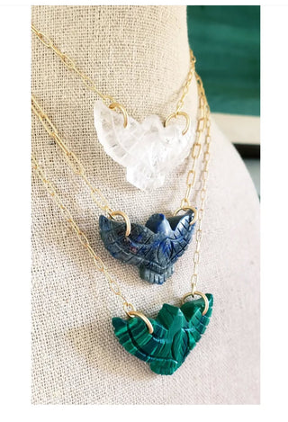 Amulet | Mini Carved Thunderbird Stone Necklace