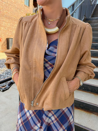 Kendall Suede Jacket Camel