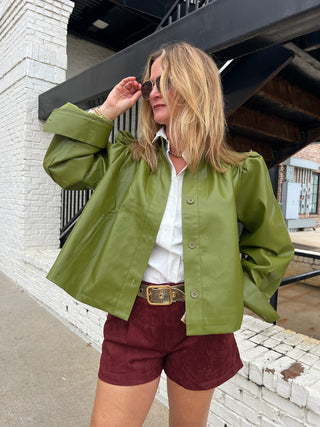 GLAM | Luna High Collar Jacket Olive