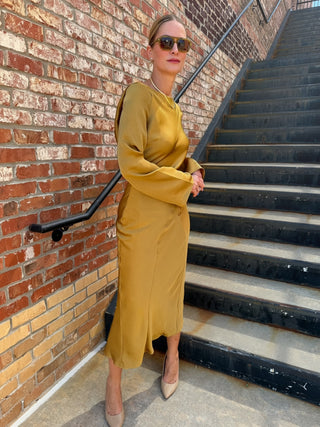 Brenna Satin Midi Dress