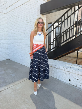 ENTRO | Dottie Maxi Skirt Navy