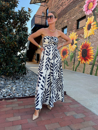Aakaa | Novella Tube Tie Jumpsuit Navy