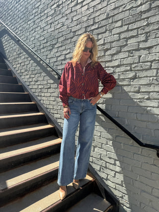 ENTRO Joslin Blouse Burgundy
