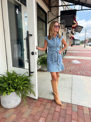 Habitual | Seamed Denim Mini Dress Paloma