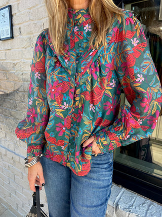 Angela Yoke Collar Blouse