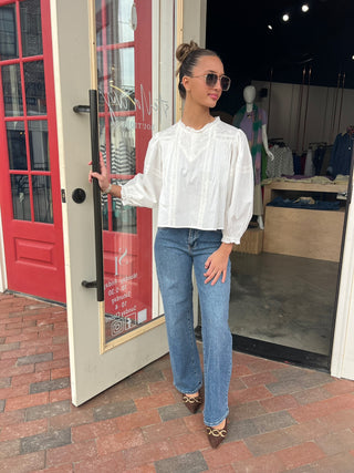 Carmena Lace Trim Top