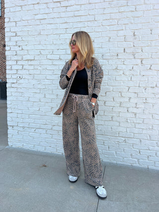 Z Supply | Hunter leopard Knit Pants Desert Tan