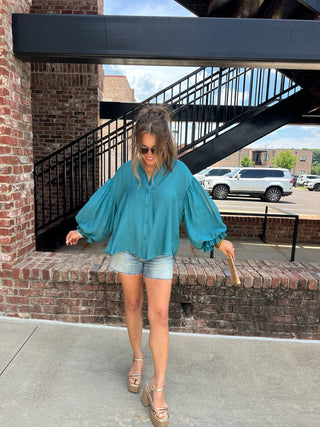 FATE | Lambert Blouse Teal