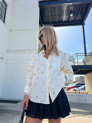 Coastal Cowgirl Button Down