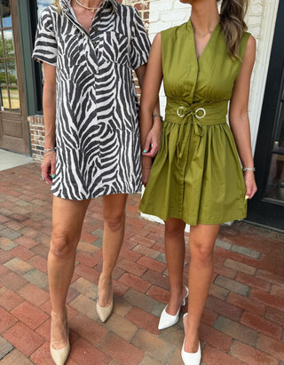 The Safari Social Mini Dress Cream