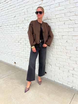 Rich Tones Button Cardi - Sweater